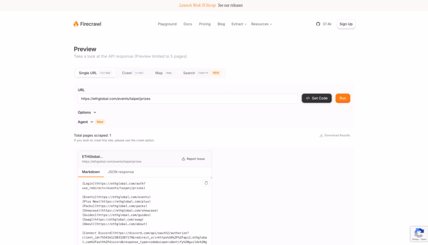 Firecrawl 擷取結果